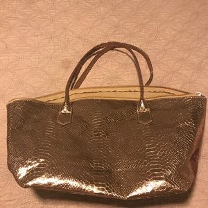 Gold makeup bag/ purse